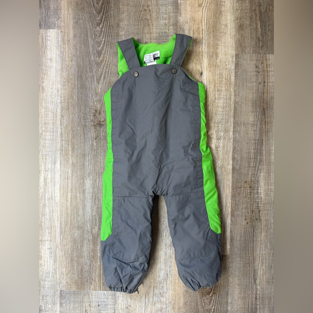 Columbia Gray and Green Snow Bib Overalls (EUC)